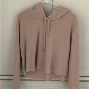Brandy Melville Blush Cropped Hoodie